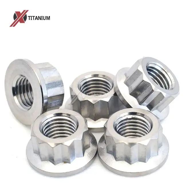 Titanium 12 Point Flange Nuts